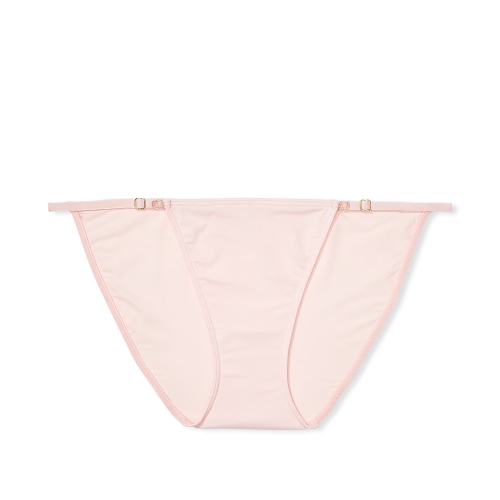 Victoria's Secret Adjustable String Bikini Panty Purest Pink XL NEW